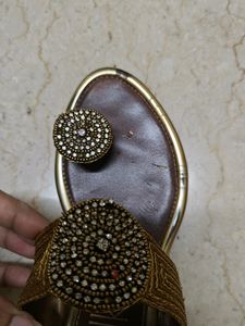 Gold Wedge Heels From Catwalk