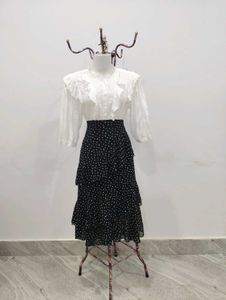 Polka Dot Ruffle Skirt