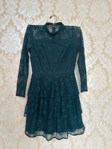 Emerald Green Lace Dress