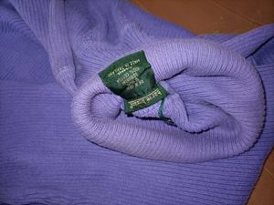 Purple Ribbed Turtleneck Oversized