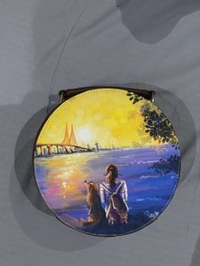 Artwork Circle Crossbody Bag