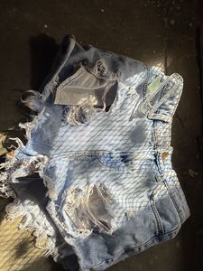 Distressed Denim Shorts