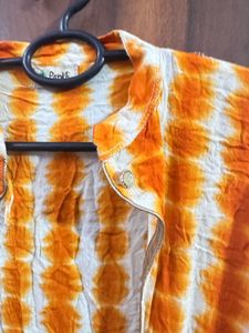 Orange/white Tie-Dye Shrug NOT KURTA