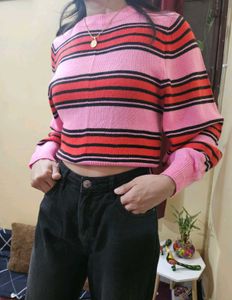 Striped Knit Sweater