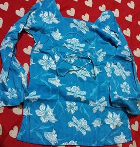 Blue Floral Top