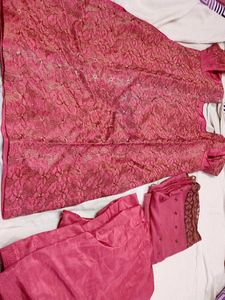 Pink Embroidered Kurta Set
