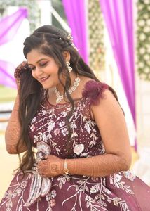 Burgundy Floral Embroidered Party Dress