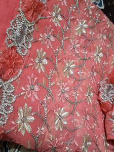 Pink Saree Wth Full Work