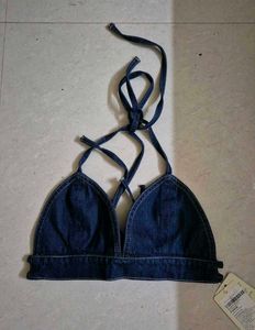 Denim Bralette Top