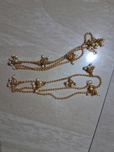 Pearl & Gold Tone Anklets - Bohemian Chic
