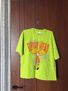 Oversized Green Printed Tshirt