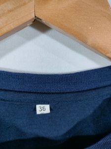 Navy Blue Printed Casual T Shirt (Men&#39;s)