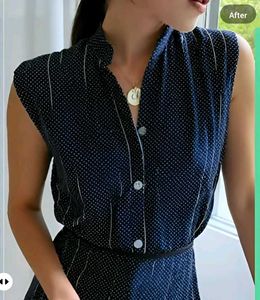 New With Tag Korean Stripped Vest Shirt