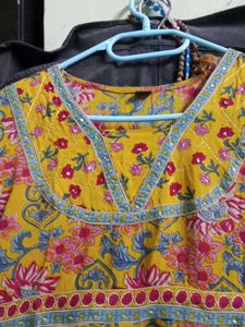 Mustard Green Colour Anarkali Suit Set
