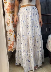 Floral Tiered Maxi Skirt