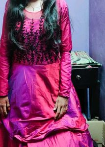 Pink Embellished Anarkali Dress