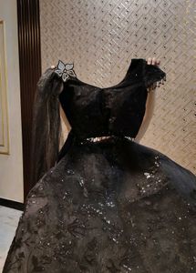 Elegant Black Lehenga Choli With Attached Dupatta