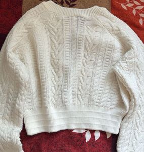 KOTON Brand Cream Cable Knit Cardigan