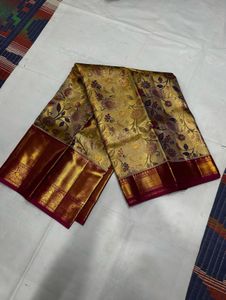 Gold Pure Kanchipuram Silk Sarees