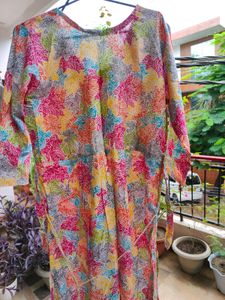 Colorful Floral Print Dress