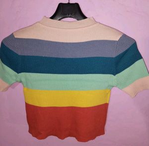Rainbow Strips 🌈  Crop Top