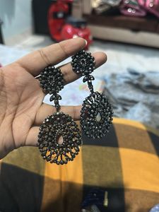 Black Long Earrings