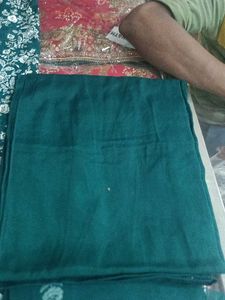Teal Embroidered Dress Material