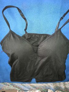Black Bra Top With V neck design