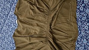 Embroidered Olive Green Kaftan Top