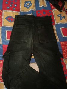 Black Cargo Jeans