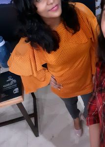Mustard Color Feral Top