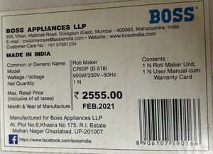 BOSS Roti Maker