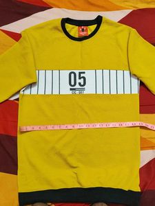 Yellow Graphic Print Sweatshirt