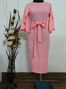 Shein Peach Colored Bodycon Dress