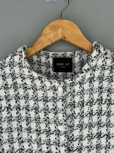 Houndstooth Cropped Jacket