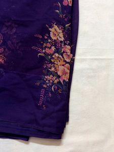 🔷🌟💥New Beautiful Purple Printed Saree
