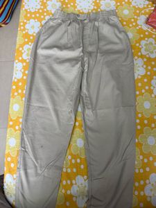 Beige Casual Pants