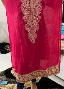 Unstitched Fabric Cut Piece With Embroidery