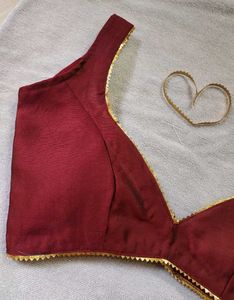 Deep neck blouse