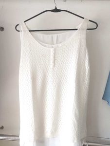 White Sleeveless Top