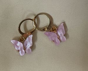 Lilac Butterfly Earrings