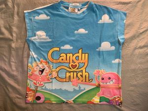 Candy Crush Sky-blue Crop Top