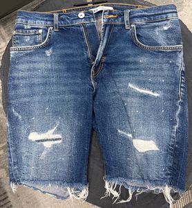 ZARA Distressed Denim Shorts