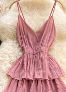 Ellie Pleated Ruffle Dress 24th Spoke