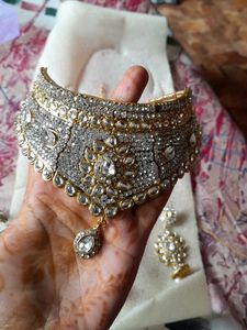 Heavy wedding golden  jwellery set