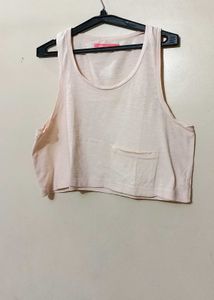 Peach crop top