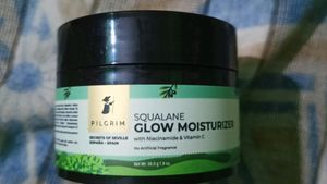 Pilgrim Squalane (Plant) Glow Moisturizer for face with Niacinamide &amp; Vitamin C | Moisturizer for dry skin hydration | Face moisturizer with vitamin c for glowing skin | Non-greasy | 50 gm