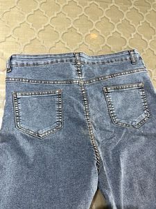 Wide Leg Denim Jeans waist 34 Stretchable