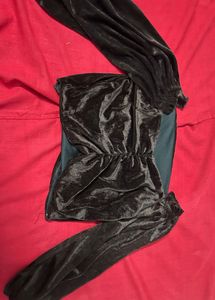 Black Velvet Corset Top