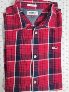 Tommy Hilfiger Red Plaid Flannel